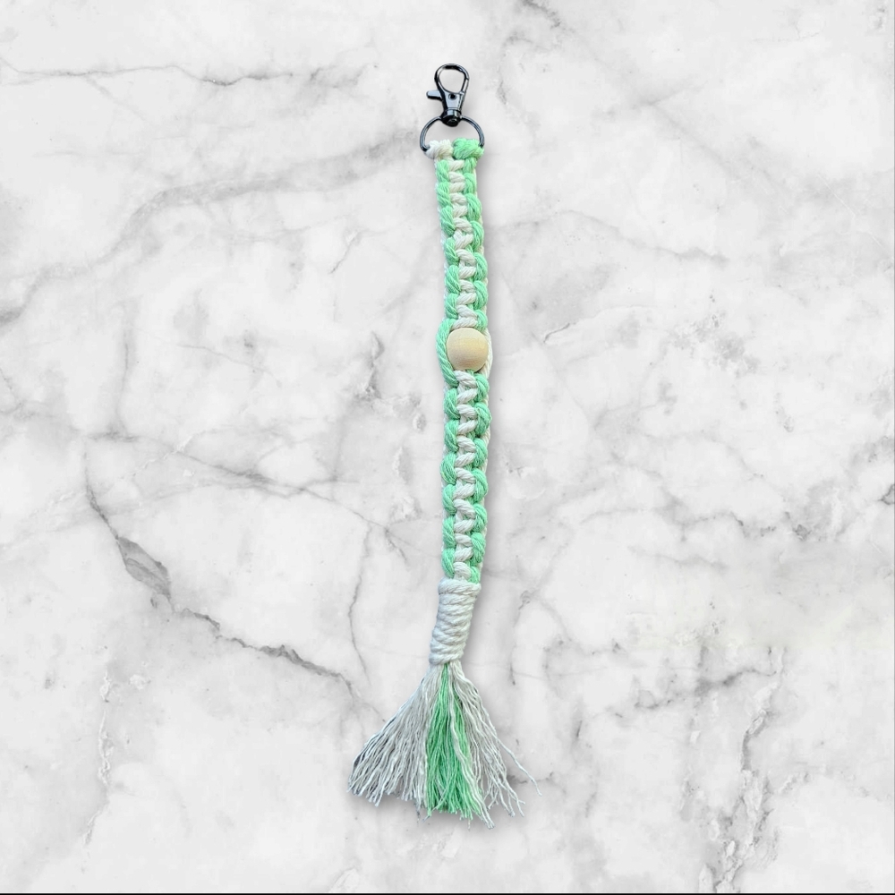 Handmade macrame keychain